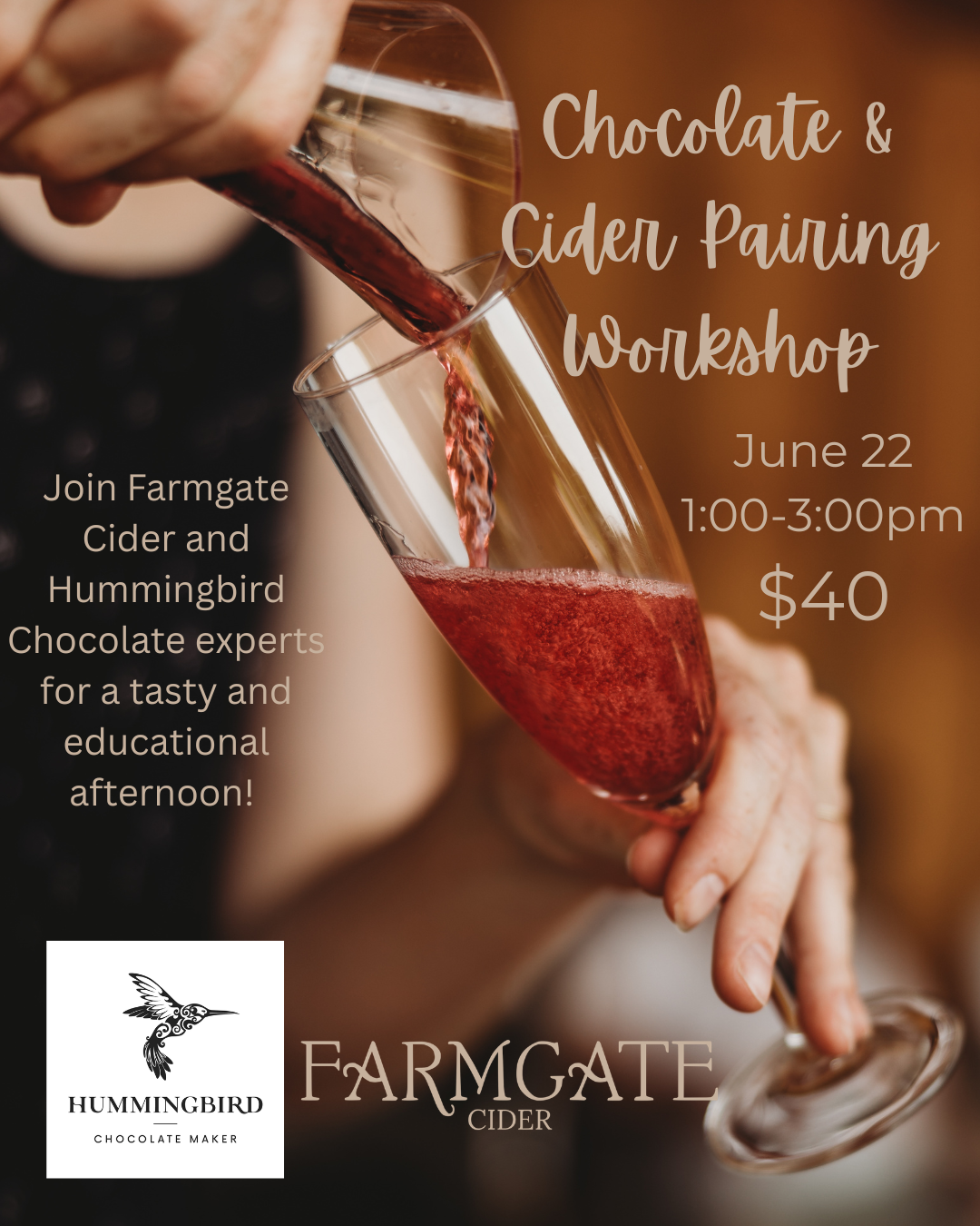 Chocolate & Cider Pairing Workshop Ticket - June 22, 2026